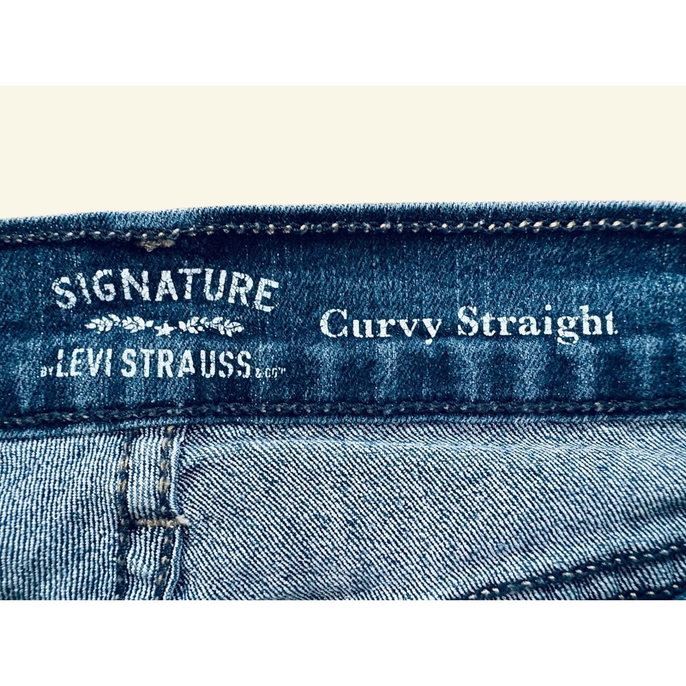 Levi Strauss Signature Curvy Straight Women's Stretch Jeans Size 10M - Picture 7 of 10